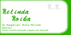 melinda moika business card